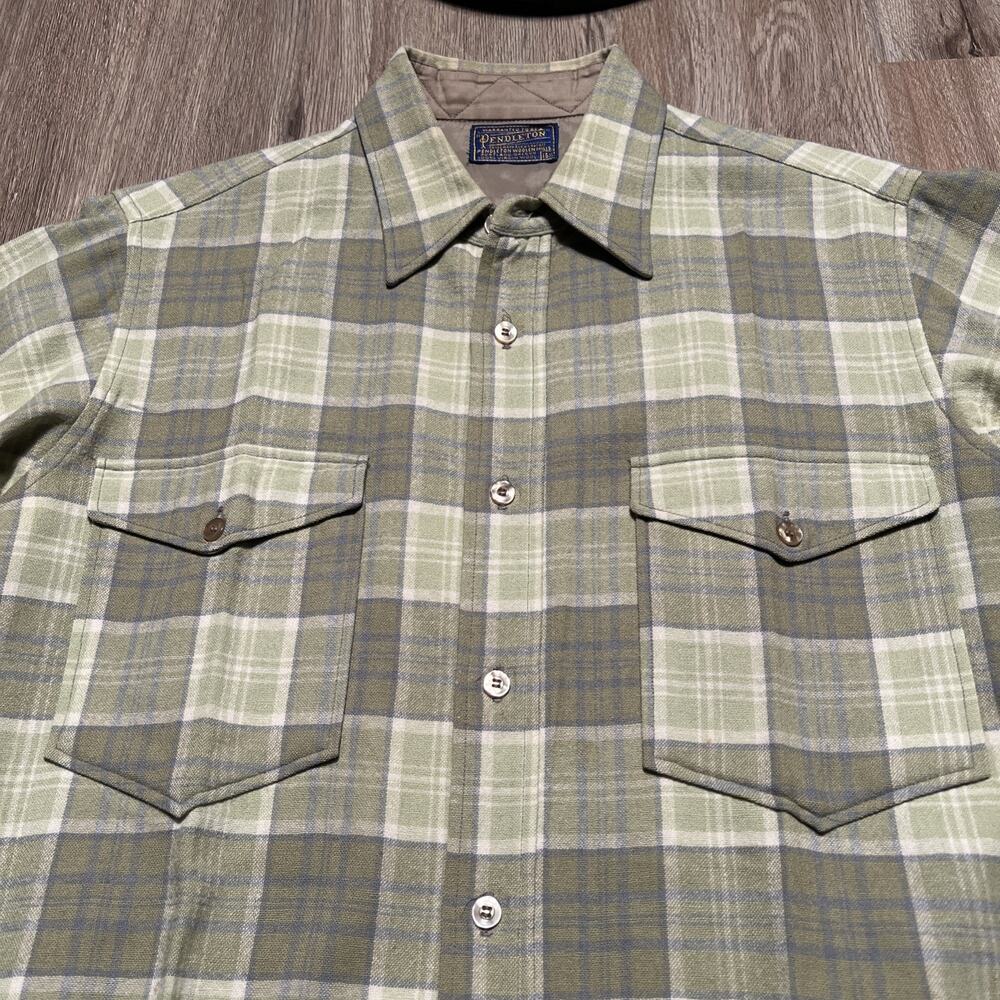 True Vintage 50s Pendleton Wool Plaid Flannel CPO Shirt Mens 15 1/4 NOS
